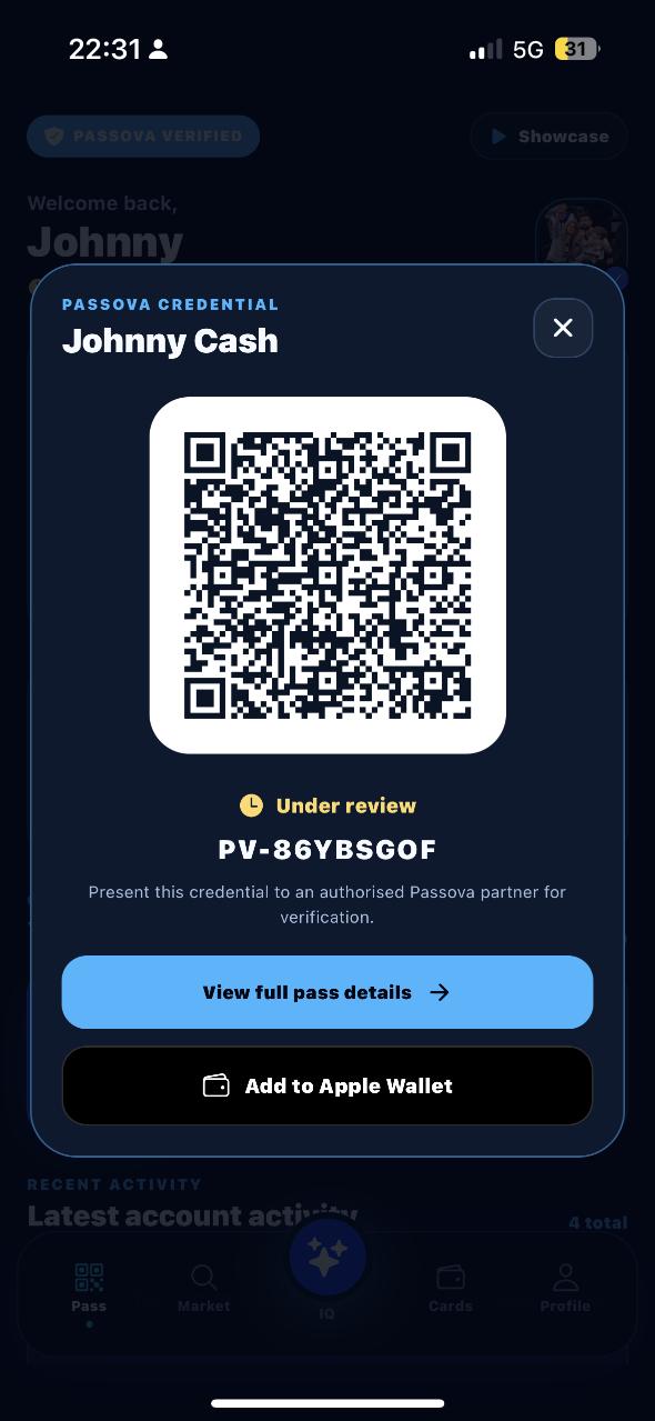 Passova digital credential
